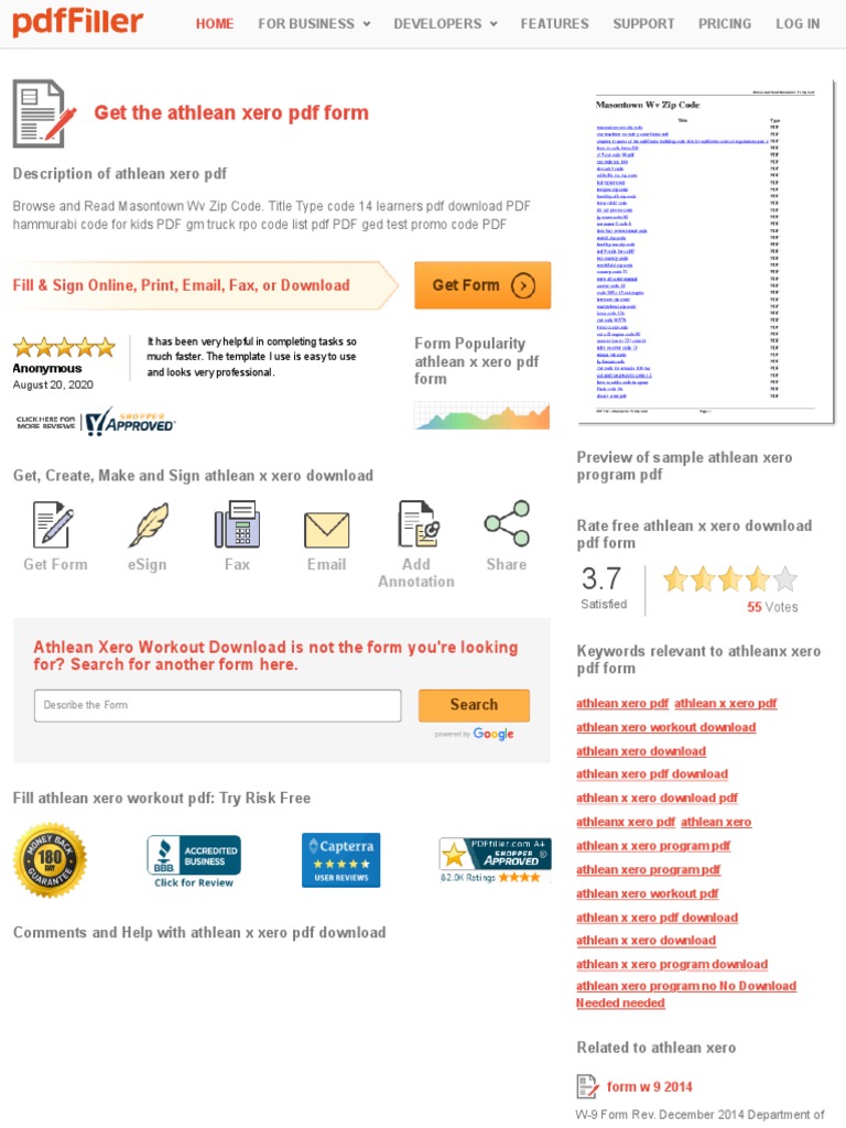 athlean xero pdf fill online printable fillable blank pdffiller pdffiller pdf meal digital technology