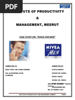 Institute of Productivity & Management, Meerut: Case Study On: "Nivea For Men"