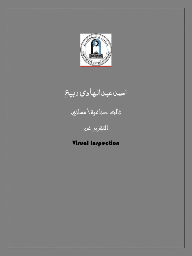 أهمية الفحص البصري في السلامة | PDF | Nondestructive Testing | Applied ...