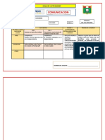 Hoja de Actividades y Evidencias