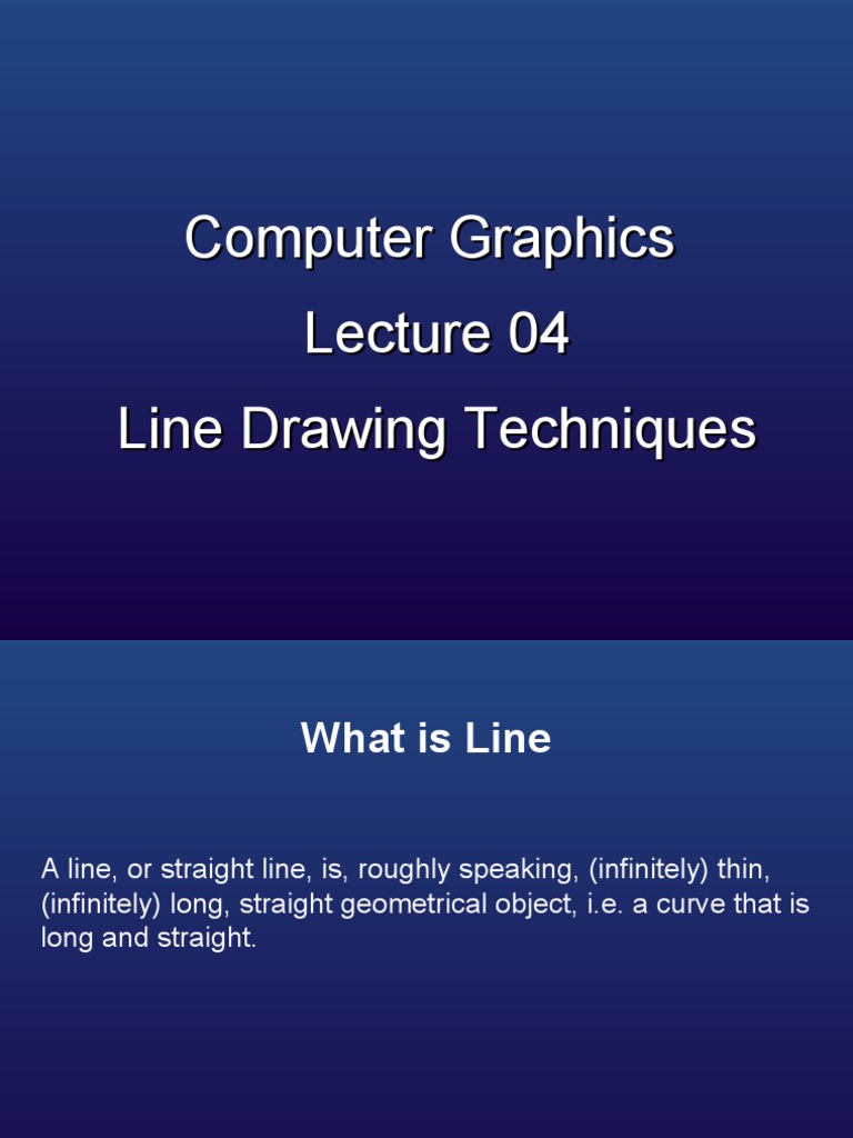 Computer Graphics Line Drawing Techniques | PDF | Integer (Computer ...
