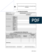 Información General: Formato Planeación, Seguimiento y Evaluación Etapa Productiva