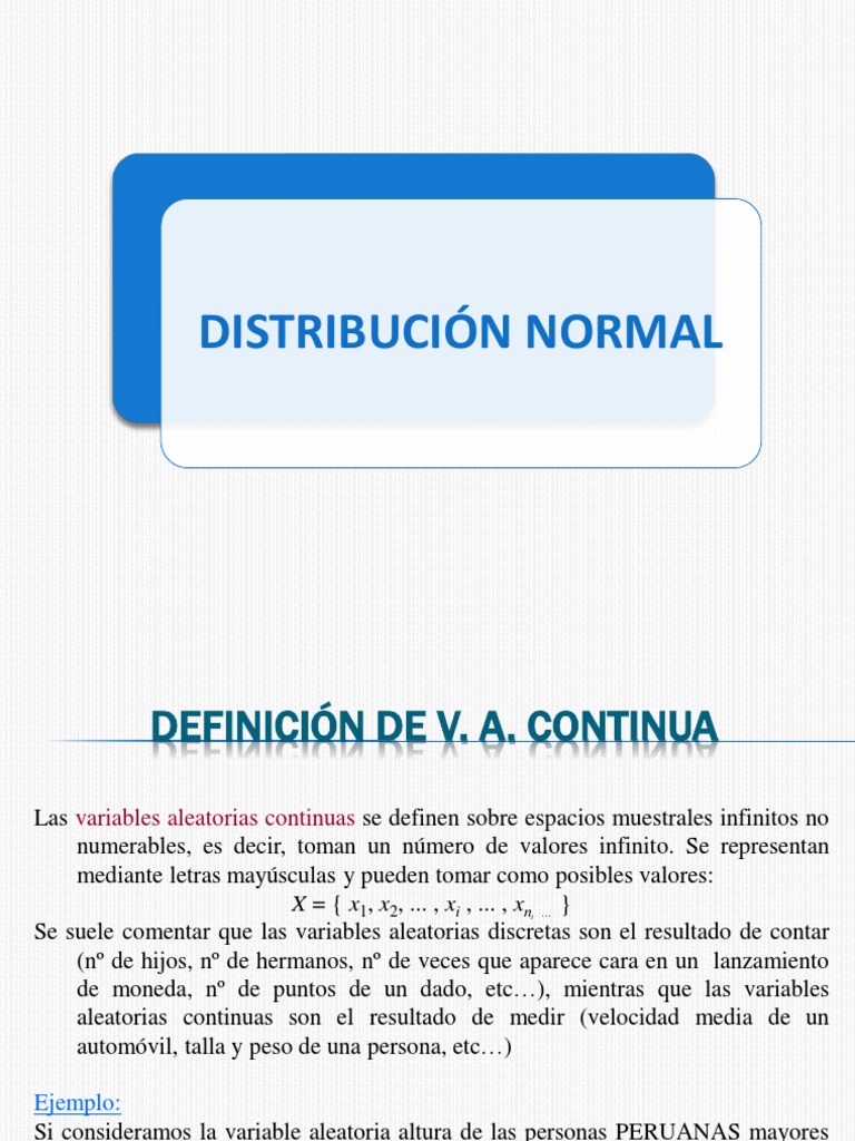 Distribución Normal PDF | PDF | Distribución normal | Distribución de ... 