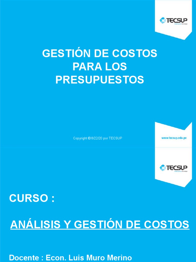 Costos y Presupuestos | PDF | Costo | Presupuesto