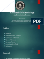 Research Methodology: An Introductory Lecture