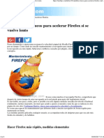10 medidas y trucos para acelerar Firefox si se vuelve lento