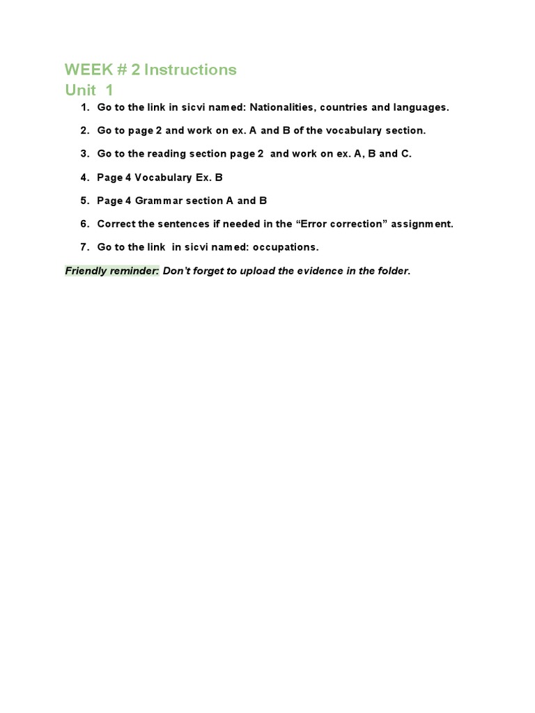 Week 2 Language & Grammar Tasks | PDF | Career & Growth | Language Arts ...
