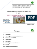 Efeito da atividade de água na estabilidade de alimentos desidratados