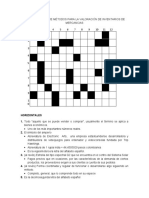 Crucigrama Sobre Métodos para La Valoración de Inventarios de Mercancias