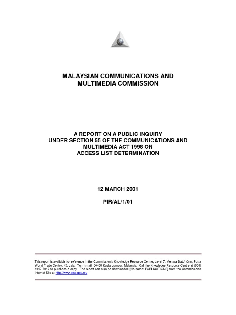 Public Inquiry Report Access List Determination | PDF | Competition ...