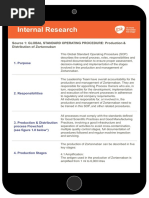 Internal Research: Source 1: Global Standard Operating Procedure: Production & Distribution of Zortannaban