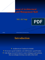 Development of Architectural Teaching and Management Skill