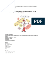 Rangkuman Matematika Kelas 9 Semester 1 Kurikulum 2013