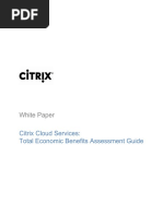 Citrix Cloud Services Total Economic Benefits Assessment Guide