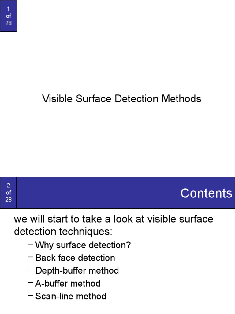 Visible Surface Detection Methods | PDF | Computer Graphics | Graphics