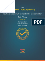 Data Privacy - Completion - Certificate