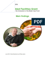 The Disabled Facilities Grant: Main Findings