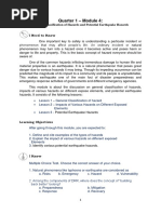 Quarter 1 - Module 4:: General Classification of Hazards and Potential Earthquake Hazards