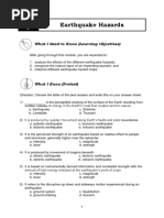 Earthquake Hazards: What I Need To Know (Learning Objcetives)