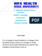 Lecturer: Dr. Abdikadir Abdulla Osman (Durdur) Subject: Sociology Group M 8 Semester Four Distance Leaning