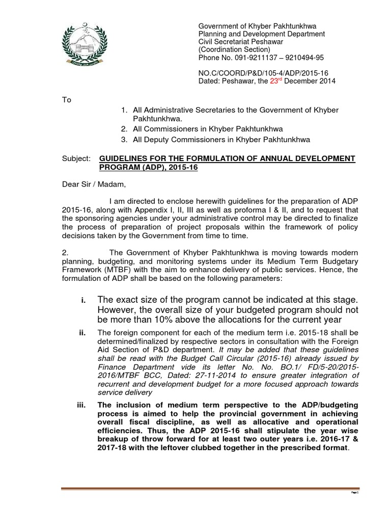 ADP Guidelines 2015 16 PDF Aids Millennium Development Goals