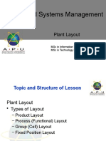 Integrated Systems Management: Plant Layout