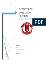 Aims FC 2019-20 Season Report