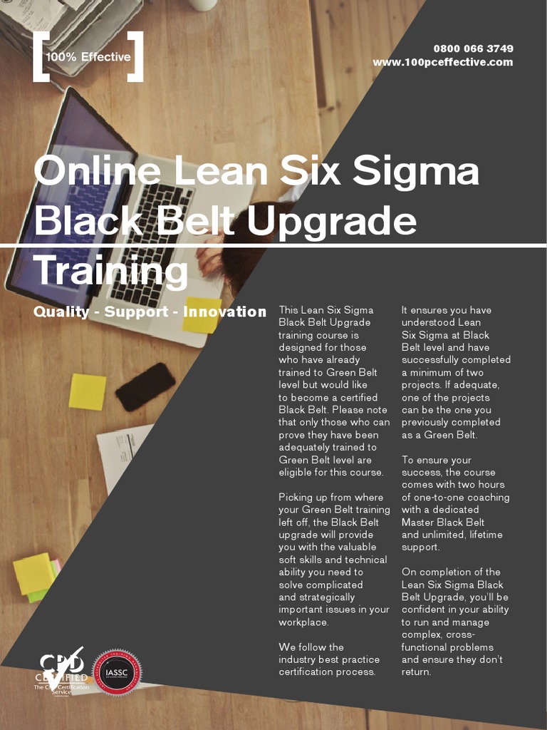 Online Lean Six Sigma Black Belt Upgrade Training: Quality - Support ...