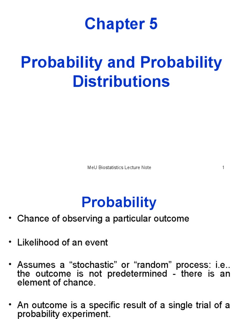 Probability Concepts in Biostatistics | PDF | Probability Distribution ...