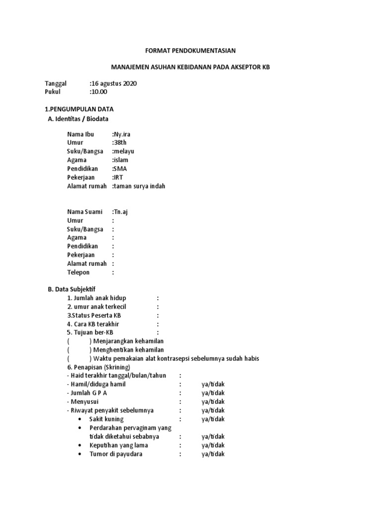 Format Pendokumentasian KB | PDF