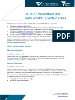 2020 VCE Music Prescribed List of Notated Solo Works: Electric Bass