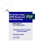 Gti'S Acid Gas Treating Pilot Plant (Agtpp) Relocation and Integration With Flexfuel Facility