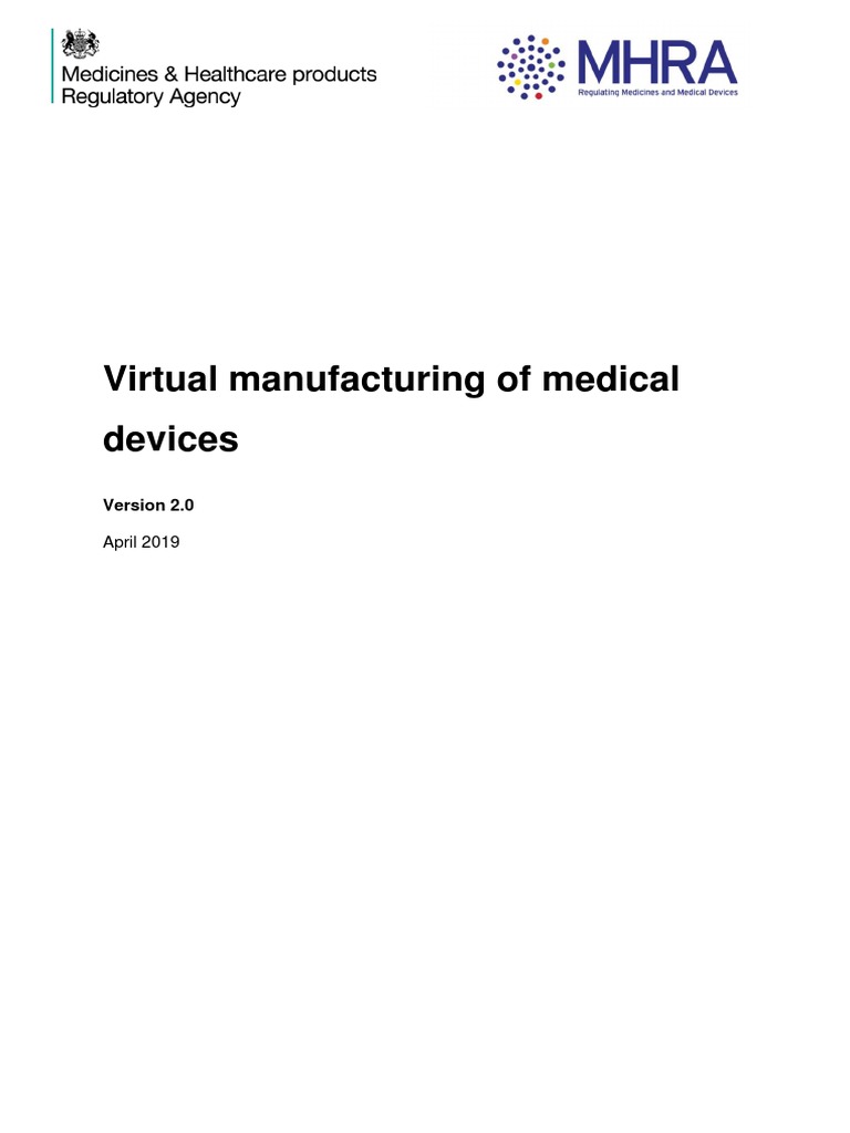 Virtual Manufacturing of Medical Devices: April 2019 | PDF | Medical ...