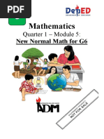 Mathematics: Quarter 1 - Module 5