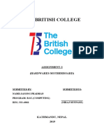 The British College: Assignment-2 (Hardwares-Motherboard)
