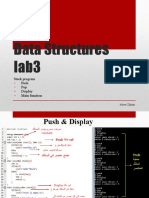 Data Structures Lab3: Stack Program Push Pop Display Main Function