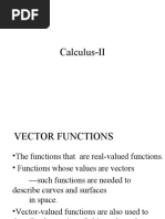 Vector Valued Functions