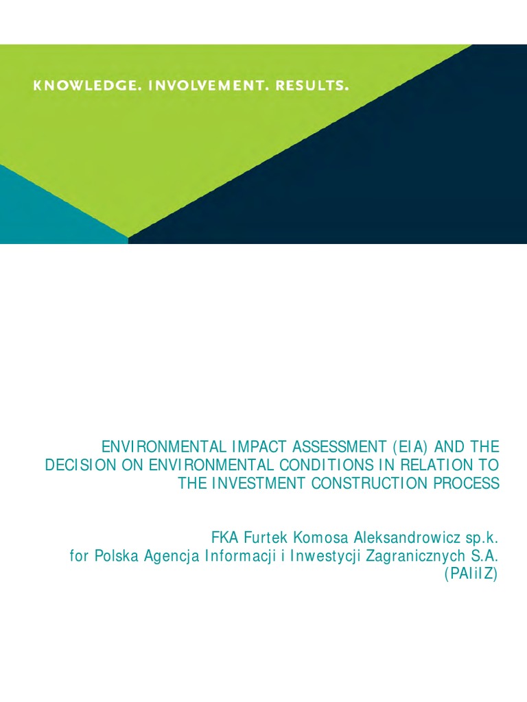 EIA Process in Investment Construction | PDF | Environmental Impact ...