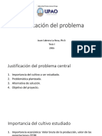Justificación Del Problema: Juan Cabrera La Rosa, Ph.D. Tesis I 2016