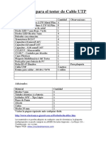 Materiales para El Tester de Cable UTP