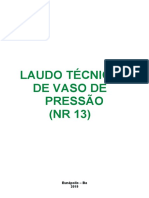 Relatório de Inspeção de Vaso de Pressão