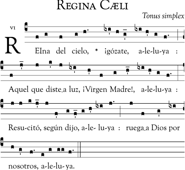 Regina Caeli (Tonus Simplex - Adap. Esp.) PDF | PDF