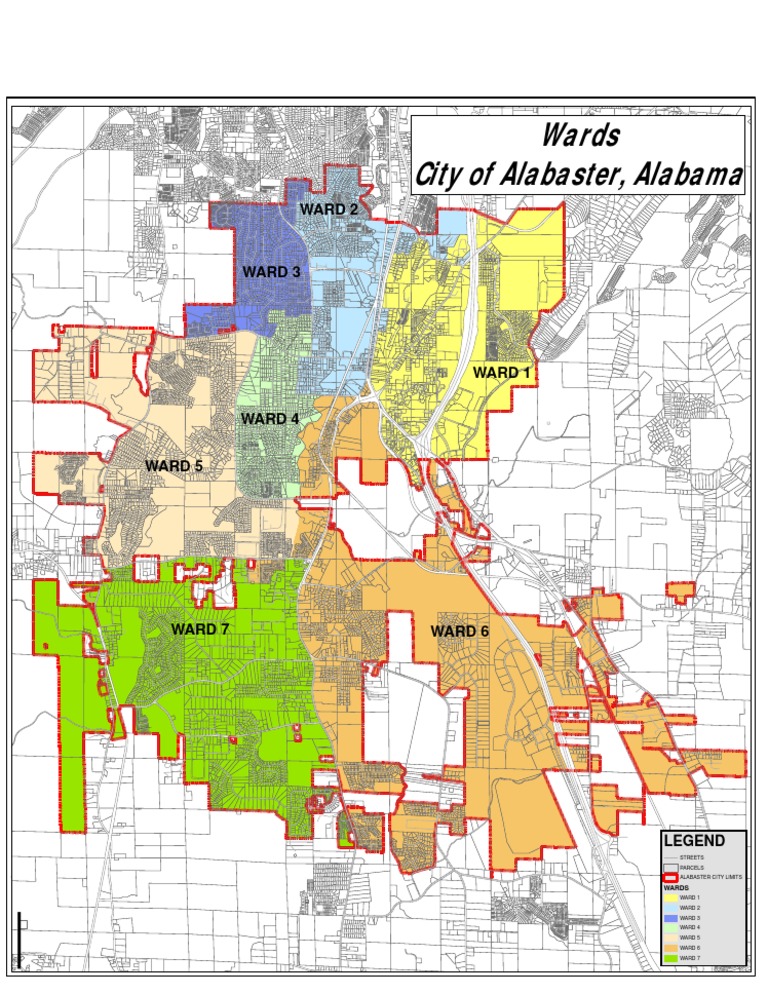 Alabaster Ward Map 2008 PDF