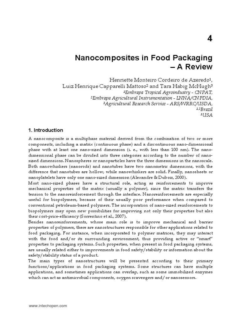 Nanocomposites in Food Packaging - A Review | PDF | Nanocomposite ...