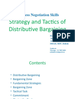 Strategies and Tactics of Distributive Bargaining: Business Negotiation Skills