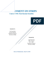 An Assignment On Strips: Course: F-504: Fixed Income Securities