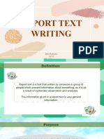 Report Text Writing: Mita Rizkiana 18016 XII of Pharmacy Caraka Nusantara Vocational High School East Jakarta