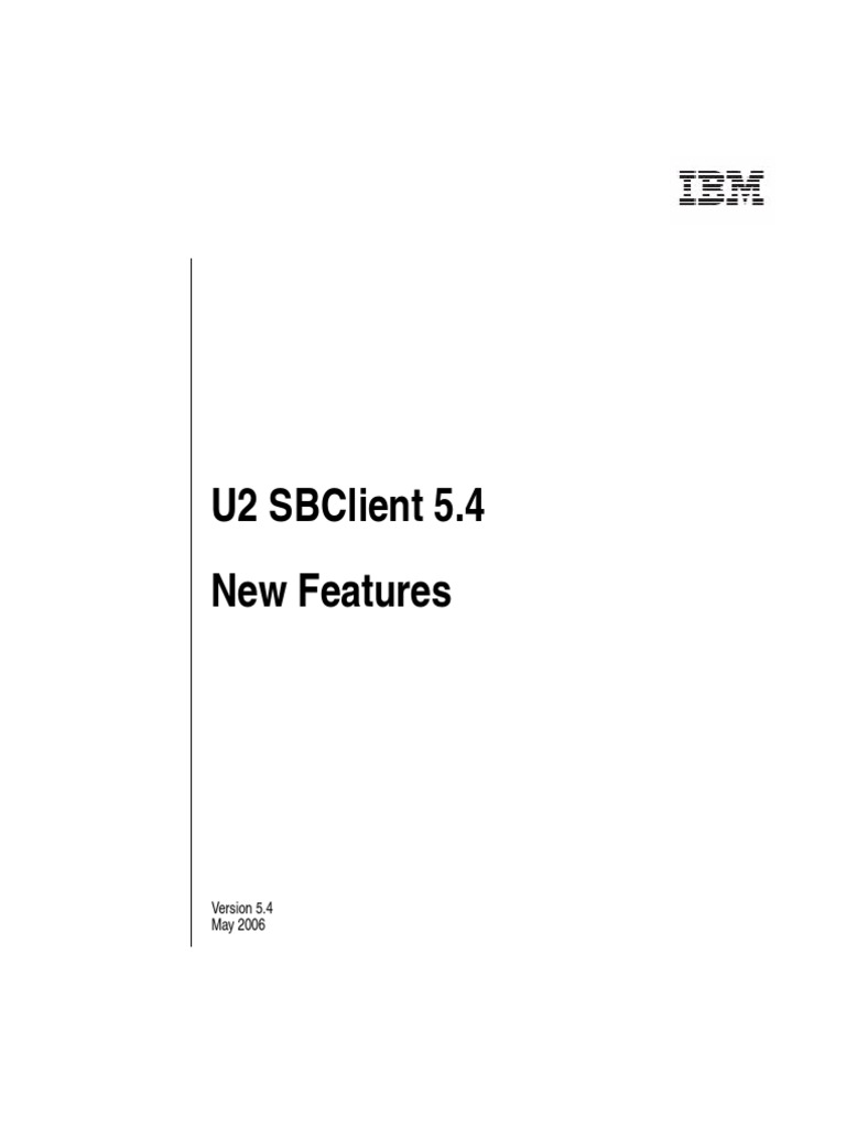 U2 Sbclient 5.4 New Features: Beta Beta Beta Beta | PDF | Installation ...