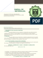 Ecuación General de Balance de Materiales