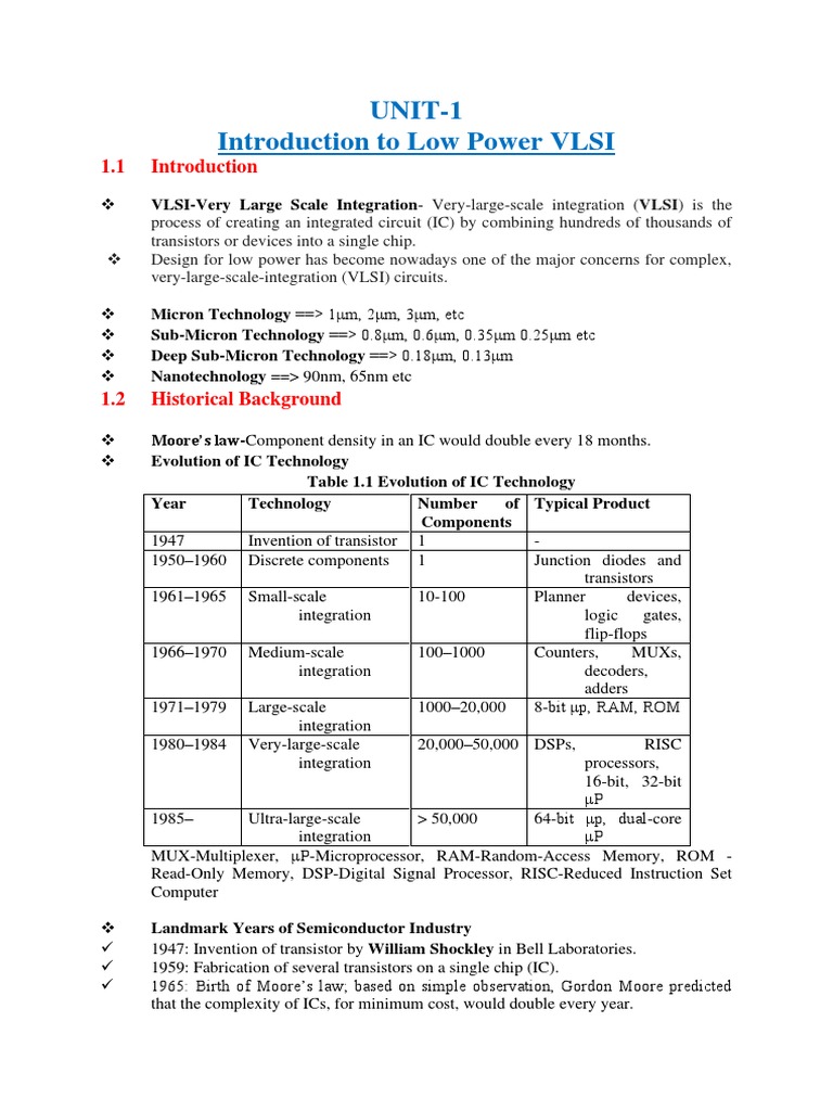 Low Power VLSI Design Overview | PDF | Field Effect Transistor | Mosfet